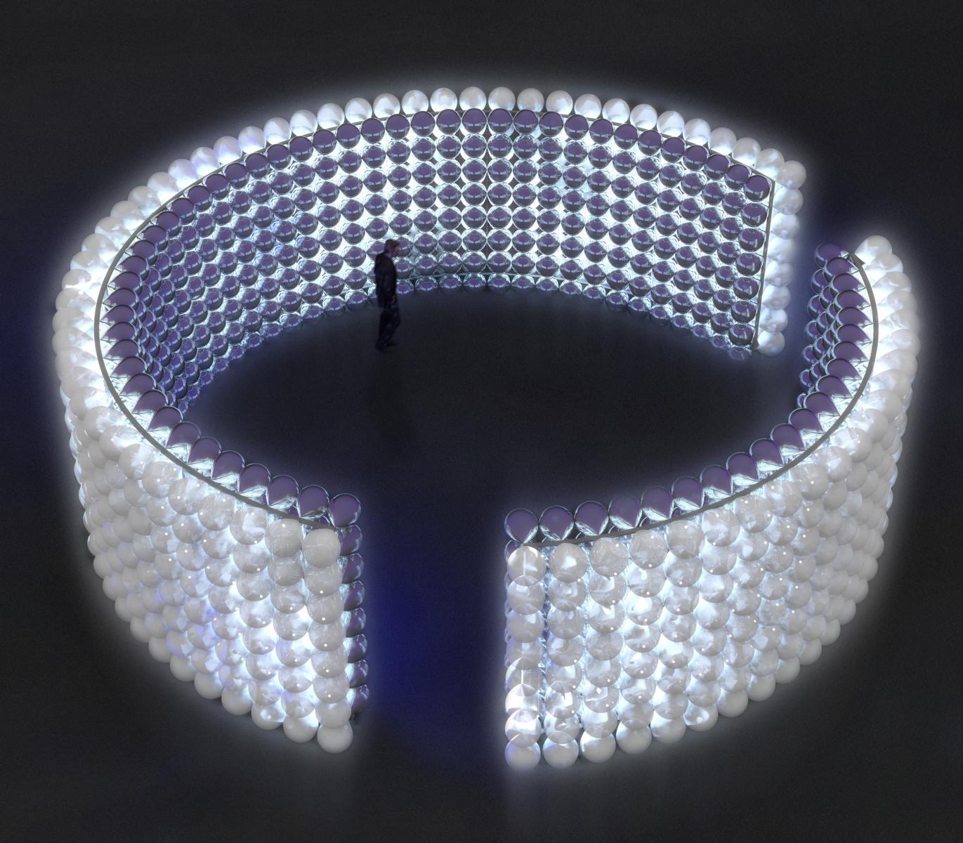 „Ring (do/undo/redo)“ – dynamische und begehbare Lichtinstallation